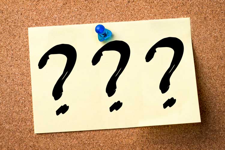 Massage Fort Myers yellow sticky note with question marks